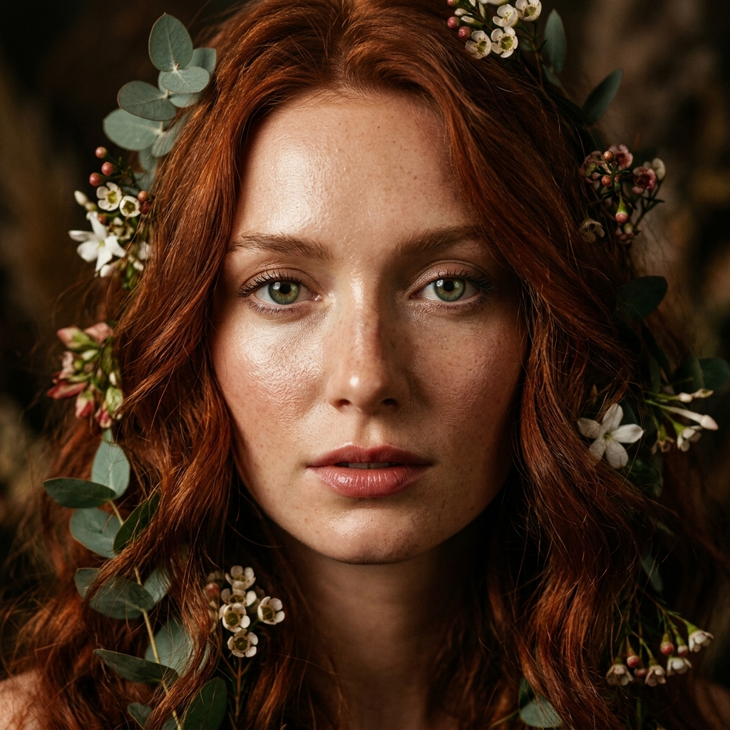 Botanical portrait generated by DreamGen AI image creator